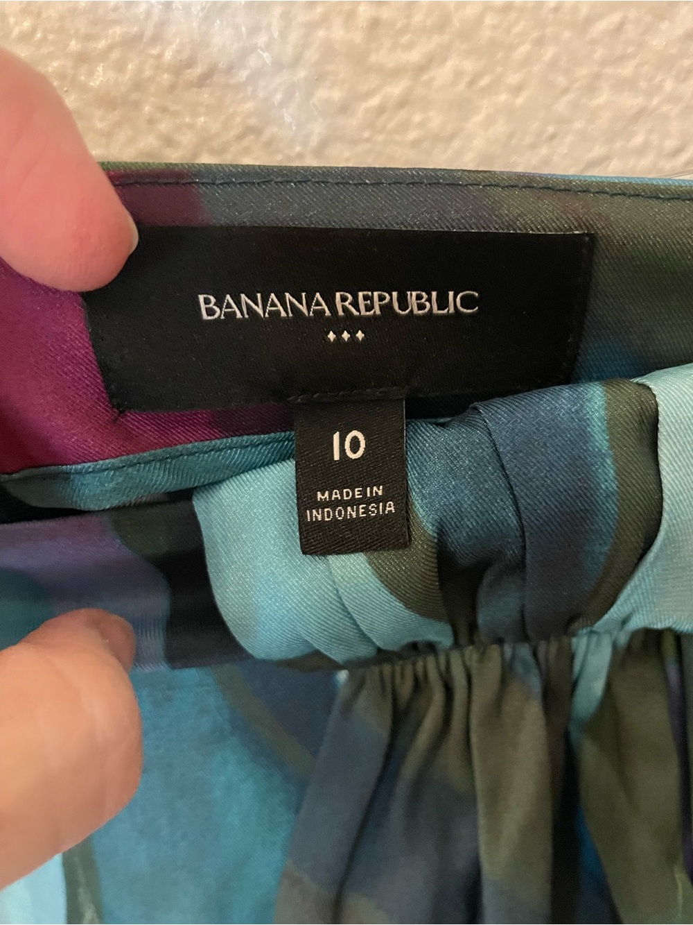 Banana Republic Multicolored SILKY CREPE SARONG MIDI SKIRT - Size 10 - Picture 3 of 5